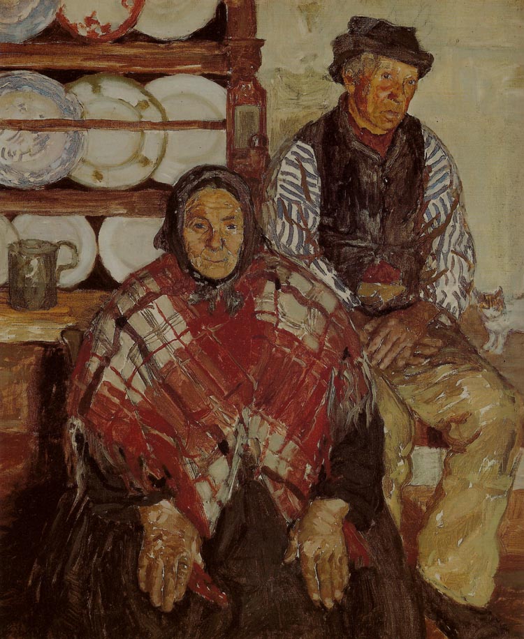 Old Irish Couple by Gladys Reynell